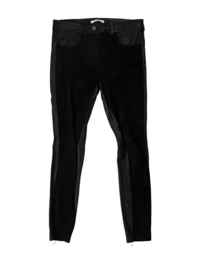 Pre-owned Givenchy Lamb Leather Skinny Leg Pants In Black