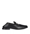 Givenchy Label Loafers In Leather In Black