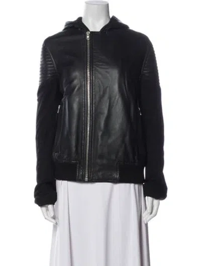 Pre-owned Givenchy Lambskin Biker Jacket In Black