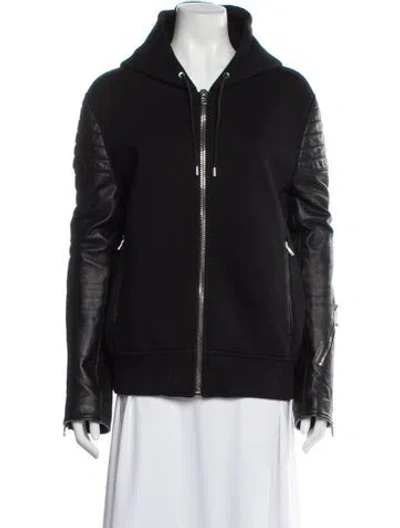 Pre-owned Givenchy Lambskin Bomber Jacket In Blue