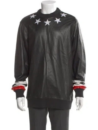 Pre-owned Givenchy Lambskin Crew Neck Sweatshirt In Gray
