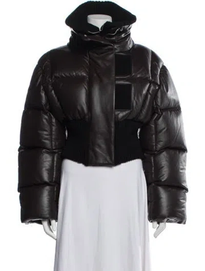 Pre-owned Givenchy Lambskin Down Jacket In Black