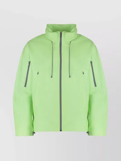 Givenchy Lambskin Jacket With Adjustable Drawstring Hem In Green