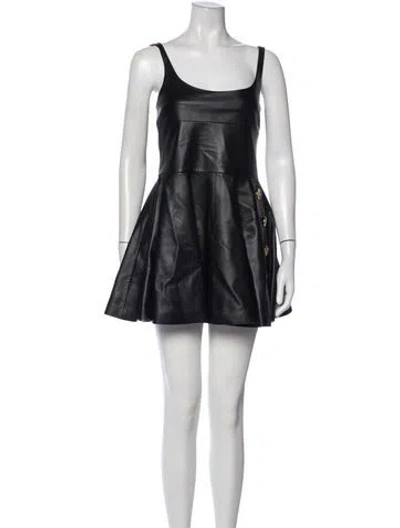 Pre-owned Givenchy Lambskin Mini Dress W/ Tags In Black