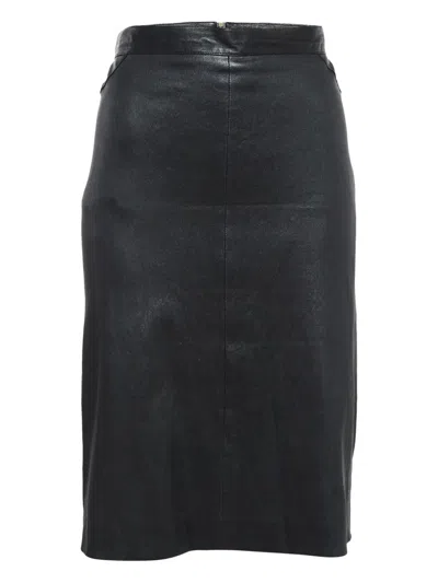 Pre-owned Givenchy Lambskin Pencil Skirt