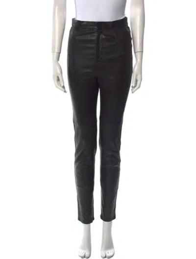 Pre-owned Givenchy Lambskin Skinny Leg Pants In Black