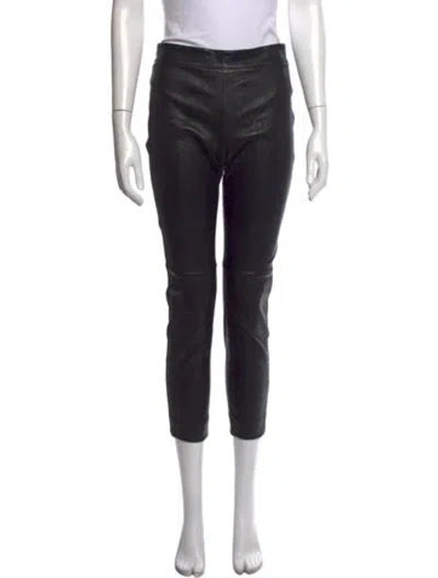 Pre-owned Givenchy Lambskin Skinny Leg Pants In Black