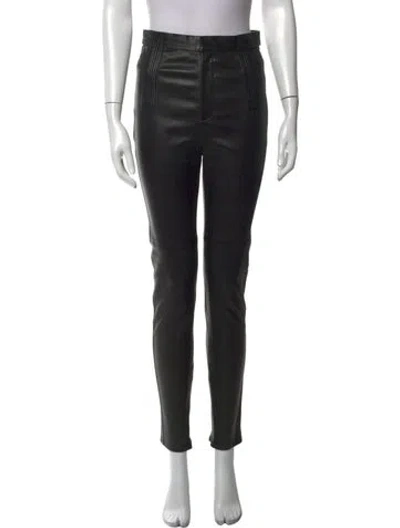Pre-owned Givenchy Lambskin Skinny Leg Pants In Black