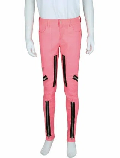 Pre-owned Givenchy Lambskin Skinny Leg Pants W/ Tags In Pink
