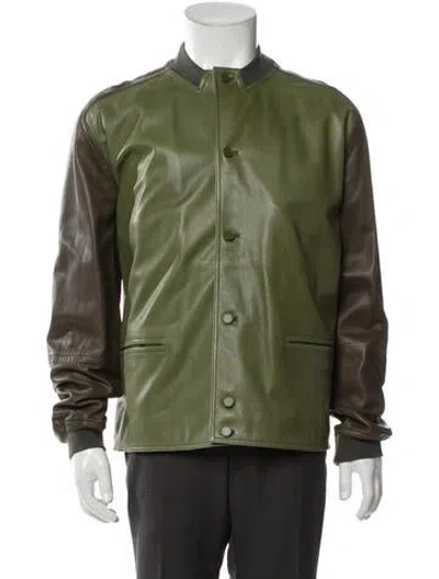 Pre-owned Givenchy Lambskin Utility Jacket In Green