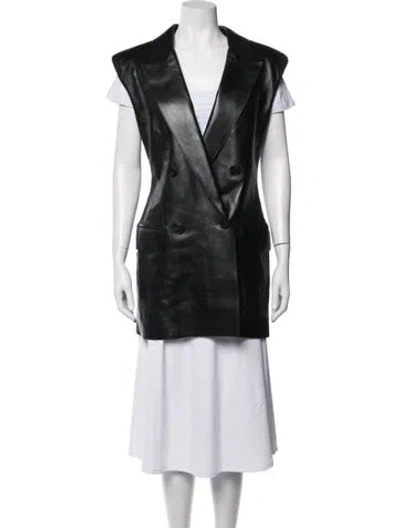 Pre-owned Givenchy Lambskin Vest In Black/green