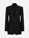 Givenchy Black Single-breasted Jacket With Lurex Stripes In Black