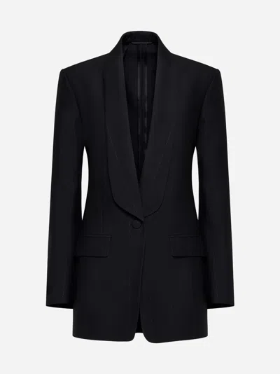GIVENCHY LAME' PINSTRIPED WOOL-BLEND BLAZER