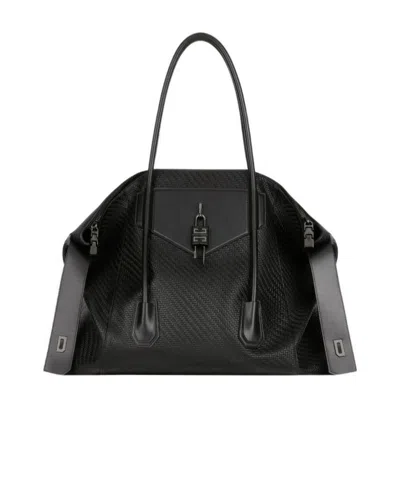 Givenchy Large Antigona Lock Woven Tote Bag