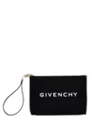 GIVENCHY LARGE CANVAS POUCH CLUTCH BLACK