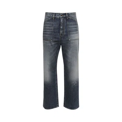 Pre-owned Givenchy Large Fit Denim Pants 'light Blue' | Men's Size 32