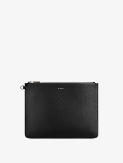 Givenchy Large  Pouch In 4g Classic Leather In Multicolor