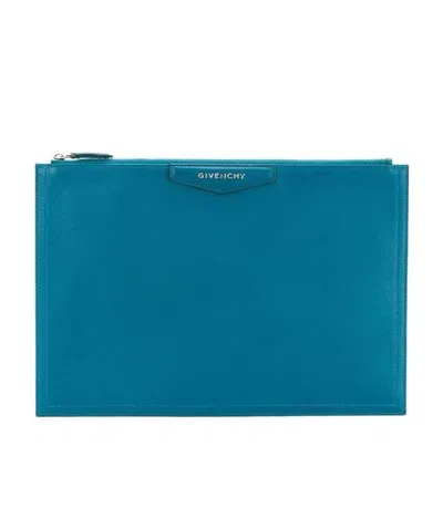 Givenchy Large Goatskin Handbag In Blue