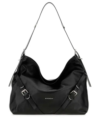 Givenchy Large Leather Voyou Shoulder Bag In Black