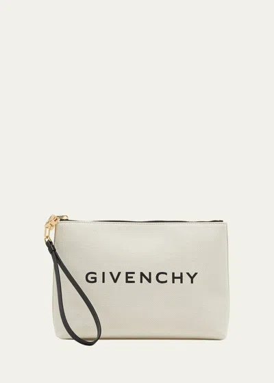 GIVENCHY LARGE POUCH WRISTLET IN CANVAS