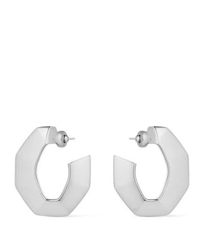 Givenchy Large Structural Earrings In Silver