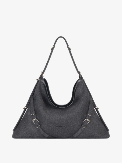 Givenchy Large Voyou Bag In Cashmere In Black