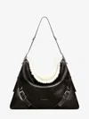 Givenchy Large Voyou Bag In Shearling In Multicolor