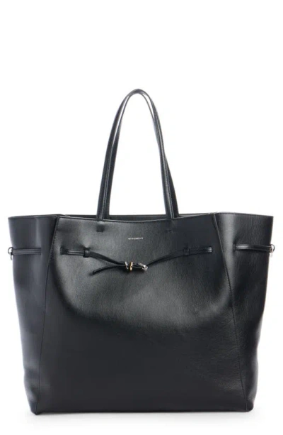 Givenchy Large Voyou Leather East/west Tote In Black