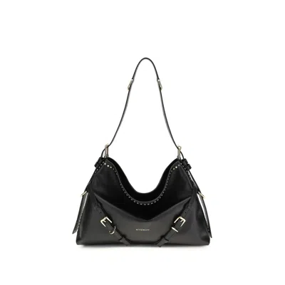 Givenchy Large Voyou Shoulder Bag In Shiny Leather