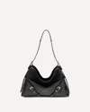 Givenchy Women Large Voyou Shoulder Bag In Shiny Leather In Black