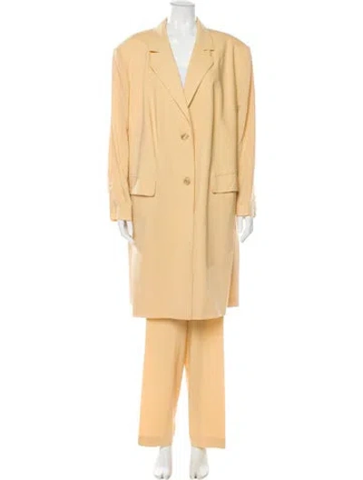 Pre-owned Givenchy Late 1980's - Early 1990's 'selection De ' Pantsuit In Yellow