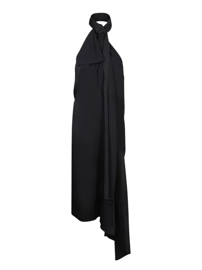Givenchy Asymmetrical-cut Midi Dress In Black
