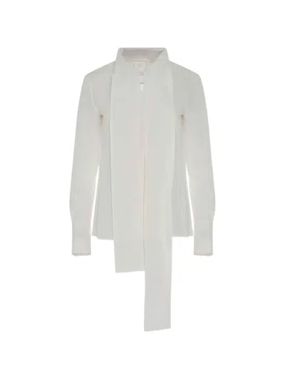 Givenchy Lavallière-neck Silk Blouse In Neutral