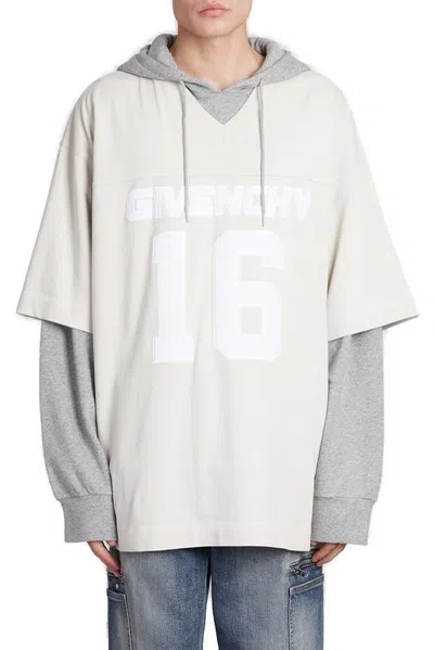Givenchy Layered Drawstring Hoodie In Multi