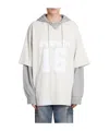 Givenchy Layered Drawstring Hoodie In White