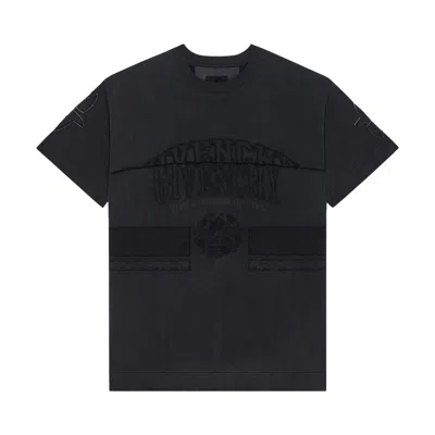 Pre-owned Givenchy Layered Embroidered T-shirt 'faded Black' | Men's Size Xl