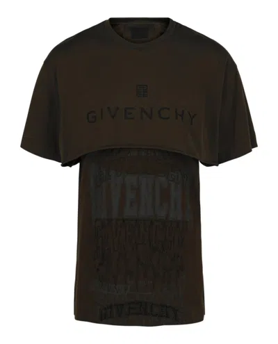 Givenchy Layered Graphic T-shirt In Black
