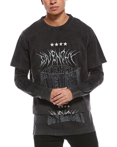 Givenchy Layered Graphic T-shirt In Black