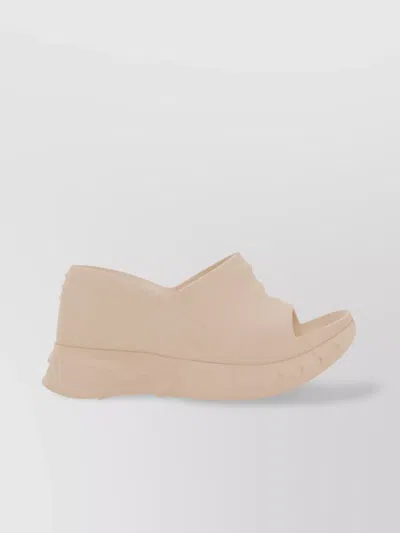 Givenchy Marshmallow Wedge Slides In Pink