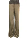 Givenchy Oversized Jeans In Mixed Denim And Viscose In Green