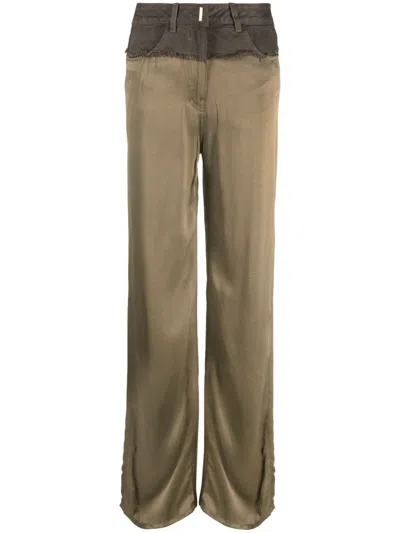 GIVENCHY LAYERED STRAIGHT-LEG TROUSERS