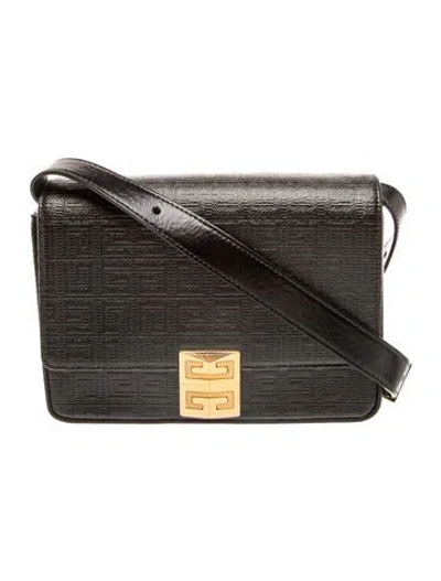 Pre-owned Givenchy Leather 4g Medium In Black