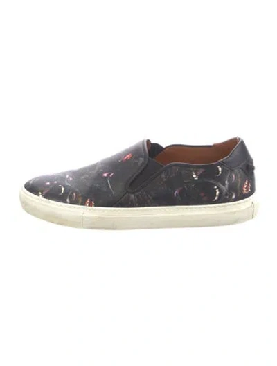 Pre-owned Givenchy Leather Animal Print Loafers In Black