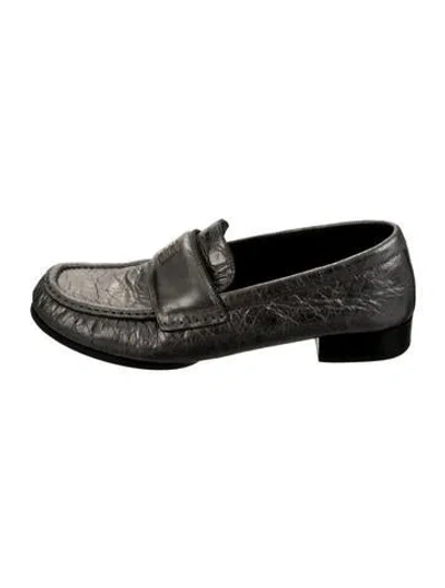Pre-owned Givenchy Leather Animal Print Loafers In Multicolor