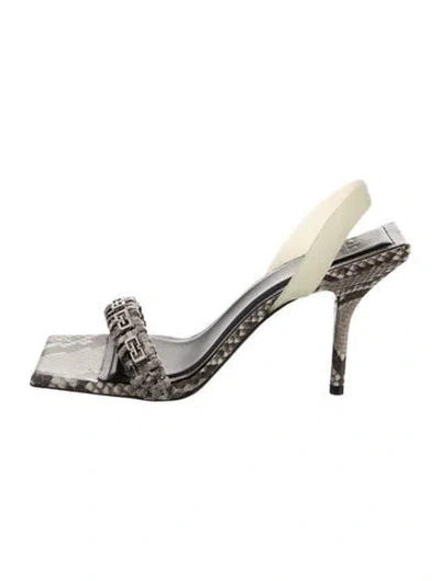 Pre-owned Givenchy Leather Animal Print Sandals In Multicolor