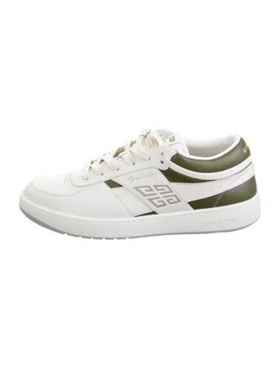 Pre-owned Givenchy Leather Animal Print Sneakers In White
