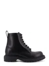 Givenchy Chunky Sole Round Toe Leather Ankle Boots In Black