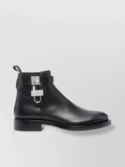 Givenchy Padlock Ankle Boots In Black