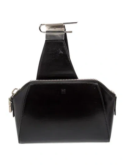 Pre-owned Givenchy Leather Antigona Backpack In Black