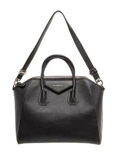 Pre-owned Givenchy Leather Antigona Bag Medium In Black
